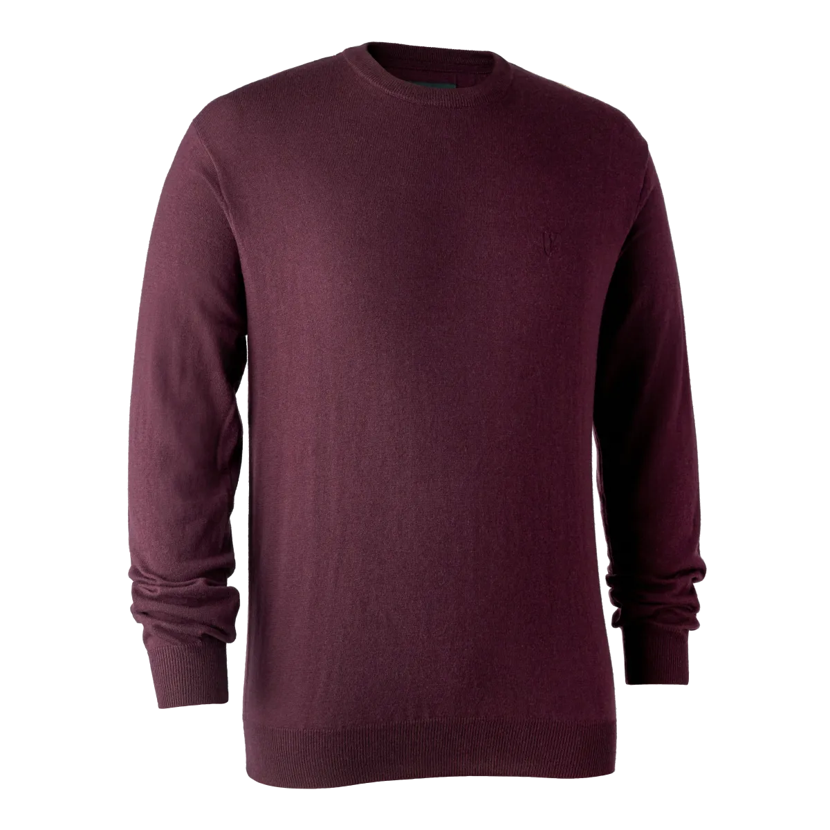 Deerhunter Kingston Strik med rund hals Burgundy 3XL