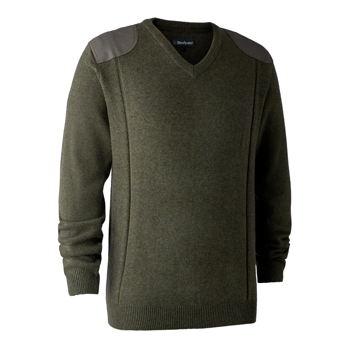 Deerhunter Sheffield Strik med V-hals Green Melange 2XL