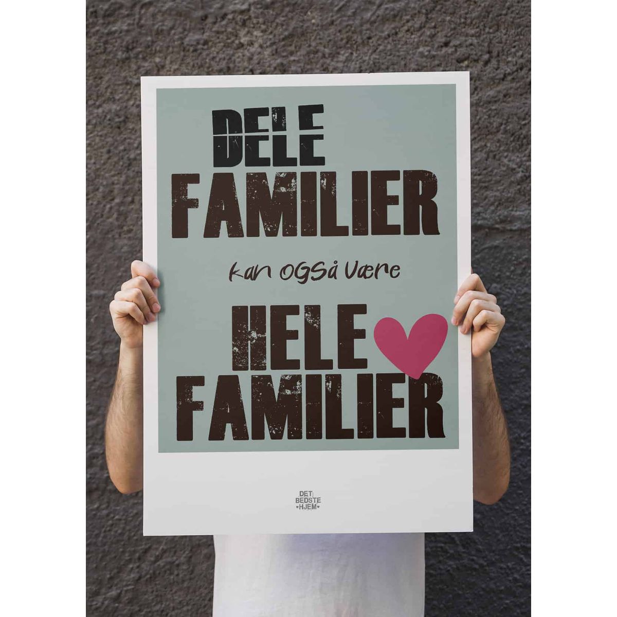 Delefamilier-plakat - 21 x 29,7 (A4) Kr. 199,-