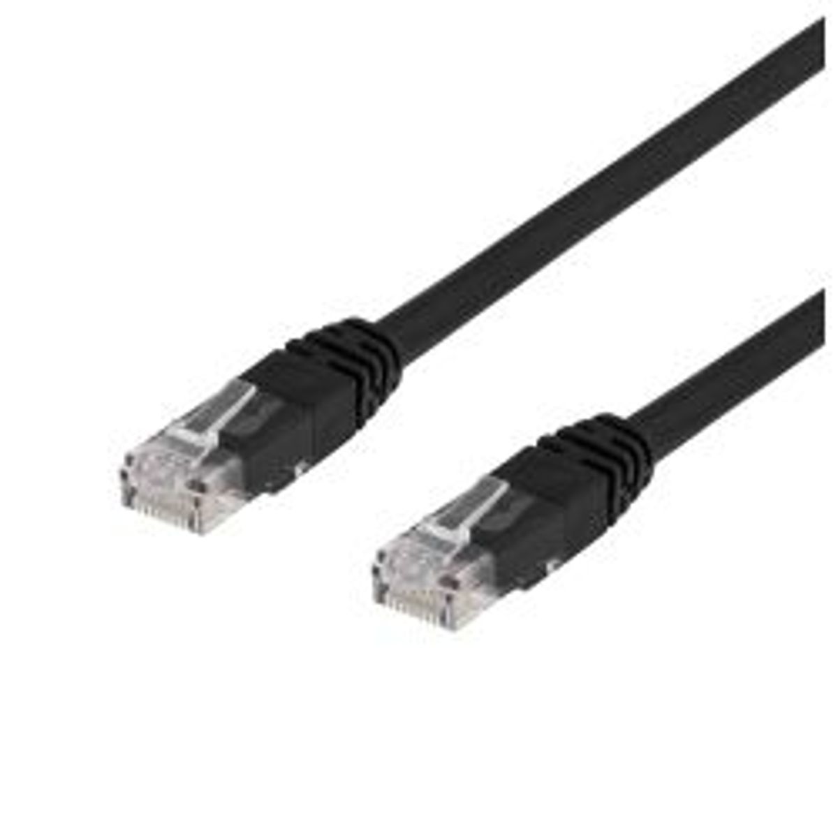 Deltaco Cat6 Network Cable, 10m, Black - Ledning