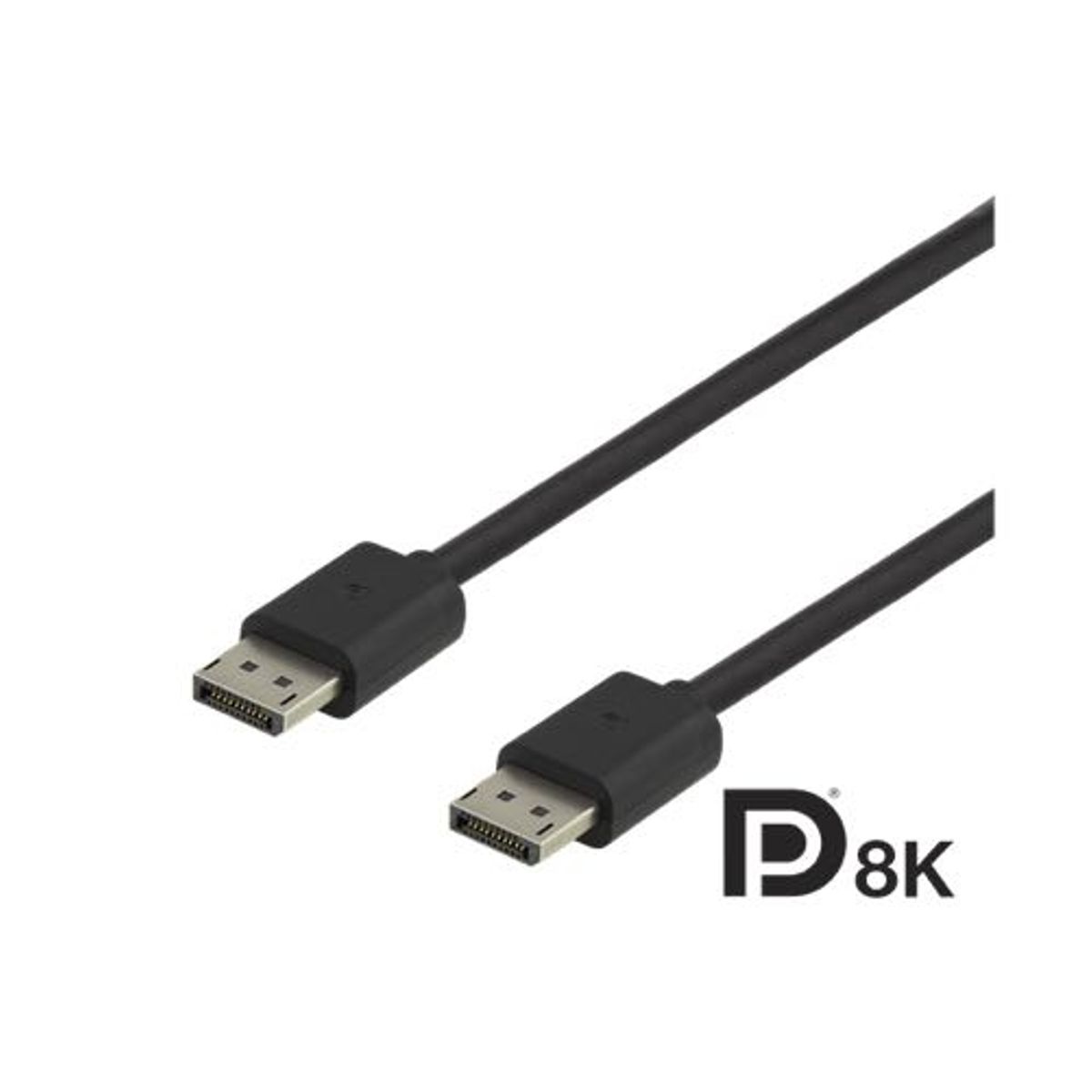 Deltaco - DisplayPort 1.4 til DisplayPort 1.4 (Han-Han) (Sort) - 8K@60Hz - 1,0 m