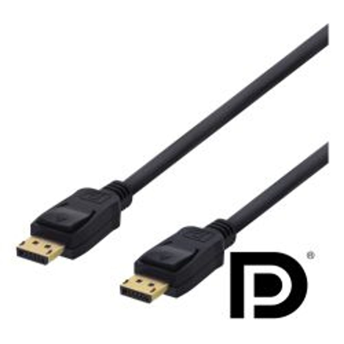 Deltaco Displayport Cable, 1m, 4k Uhd, Dp 1.2, Black - Ledning