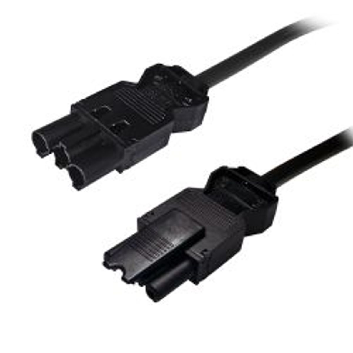 Deltaco Gst18 Power Cable, Gst18 Male - Gst18 Female, Black, 3m - Kabel