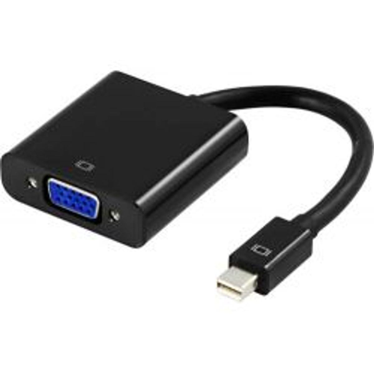 Deltaco Mini Displayport To Vga 20-p - 15-p, 0.2m, Black - Diverse