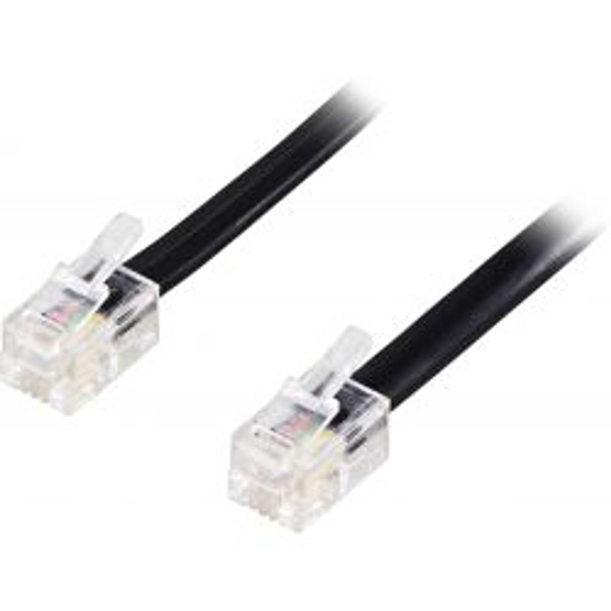 Deltaco Modular Cable 4p4c(rj9/rj10/rj22) 2m, Black - Ledning