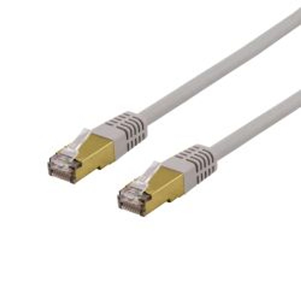 Deltaco S/ftp Cat6a Patch Cable, Delta Cert, Lszh, 0.5m, Grey - Ledning