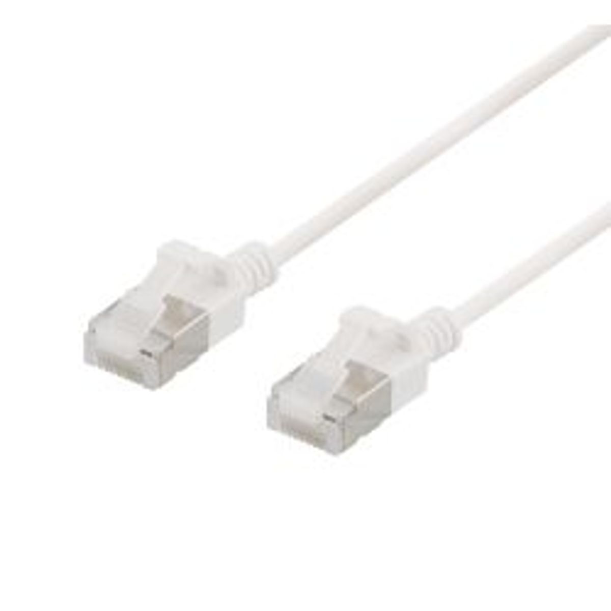 Deltaco U/ftp Cat6a Patch Cable, Slim 3.8mm In Diameter 0.5m White - Ledning