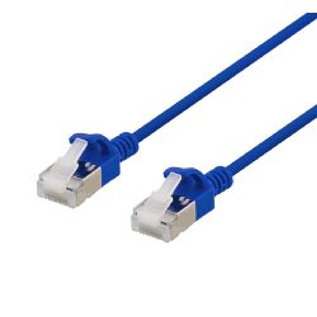 Deltaco U/ftp Cat6a Patch Cable, Slim, 3.8mm In Diameter, 3m, Blue - Ledning