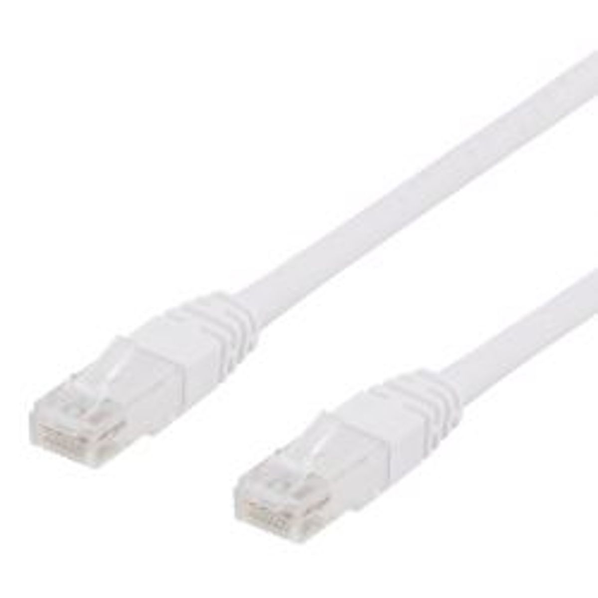 Deltaco U/utp Cat6 Patch Cable 0.5m, White - Ledning