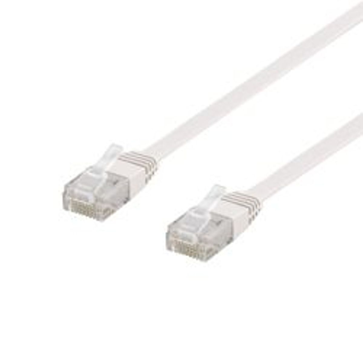 Deltaco U/utp Cat6 Patch Cable, Flat, 0.3m, 250mhz, White - Ledning