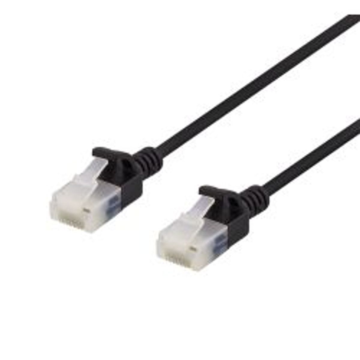 Deltaco U/utp Cat6a Patch Cable, Slim, 3,5mm Diameter, 0,5m, Black - Ledning