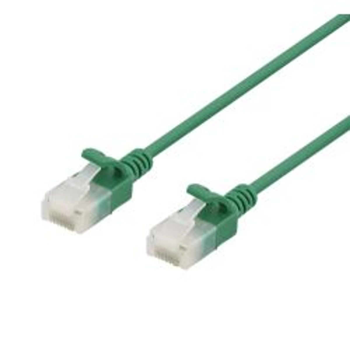 Deltaco U/utp Cat6a Patch Cable, Slim, 3.5mm Diameter, 0.5m, Green - Ledning