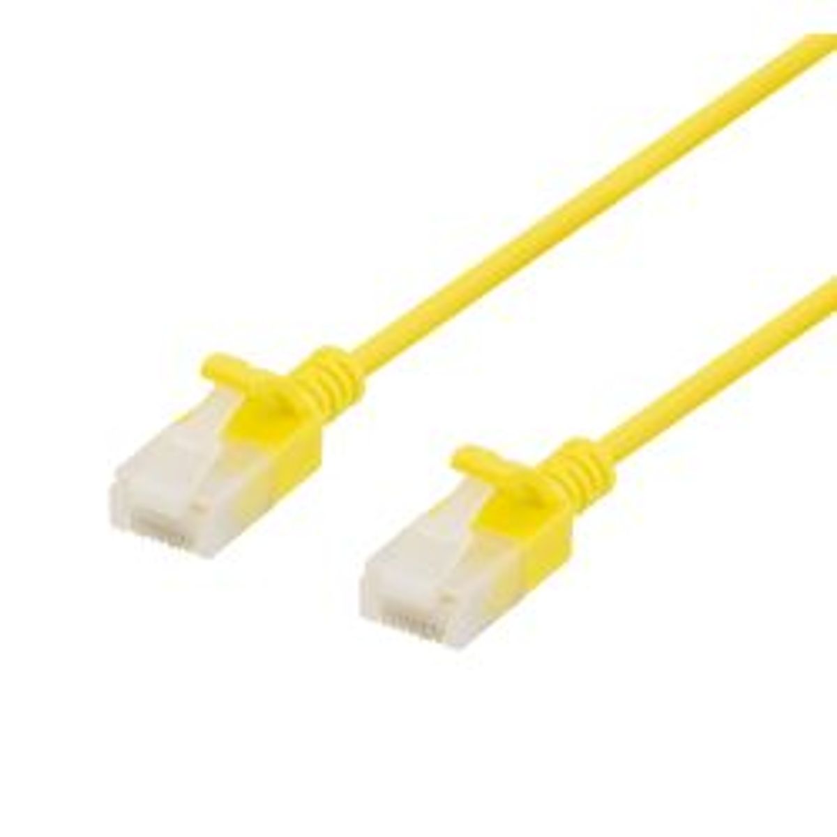 Deltaco U/utp Cat6a Patch Cable, Slim, 3.5mm Diameter, 0.5m, Yellow - Ledning