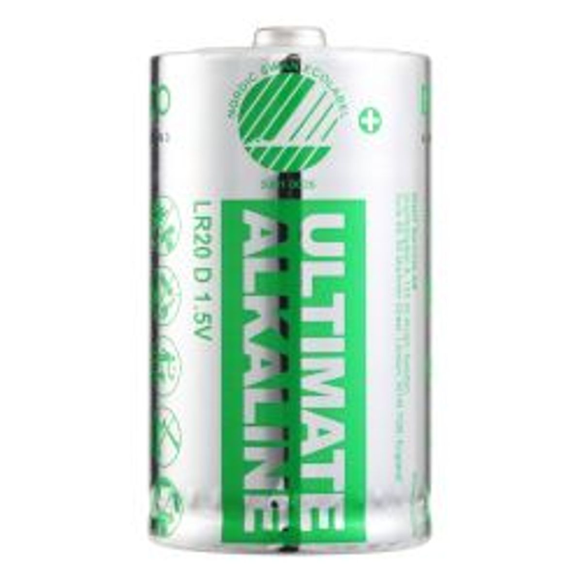 Deltaco Ultimate Alkaline D Battery Nordic Swan Ecolabelled 10pack - Batteri