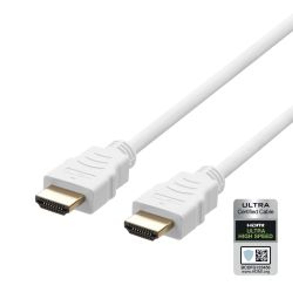 Deltaco Ultra High Speed Hdmi Cable, 48gbps, 2m, White - Ledning