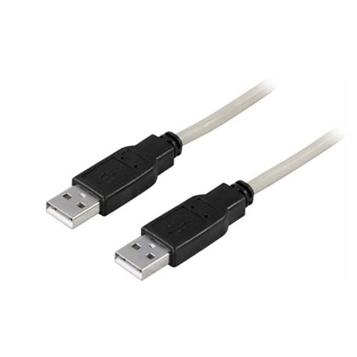 Deltaco - USB 2.0 High Speed kabel (USB-A / USB-A) (Han-Han) (Beige) - 2,0 m