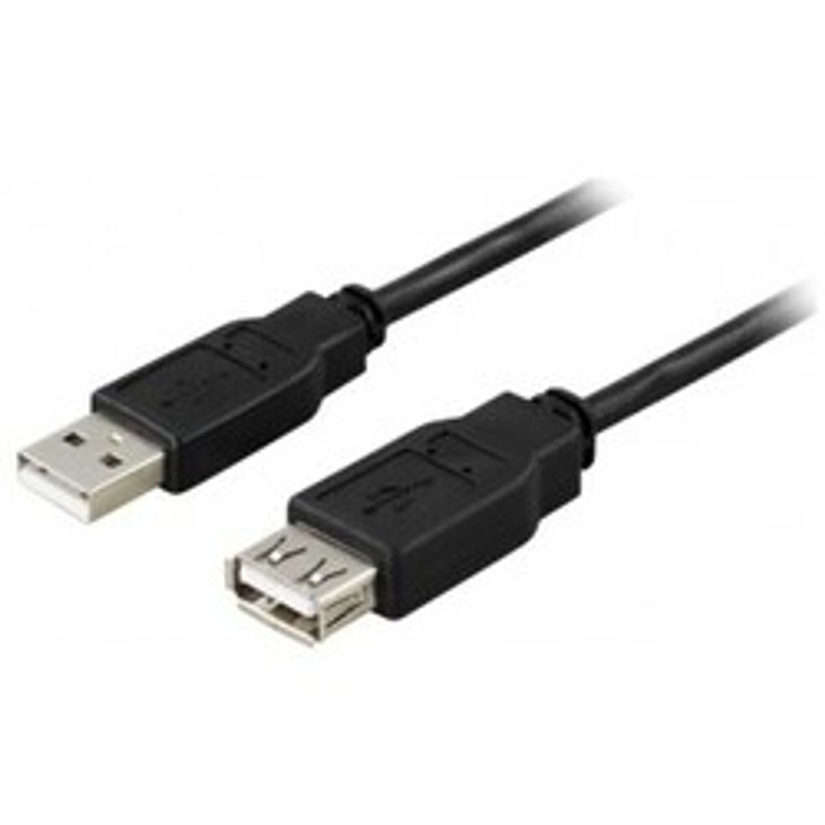 Deltaco Usb 2.0 Type A Male To Type A Female 0,2m Black - Ledning