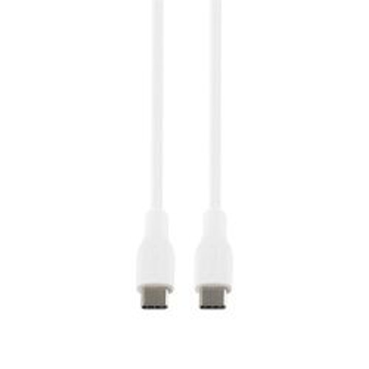 Deltaco Usb-c - C, 1m, Usb 2.0, White Braided, Spr 3a/60w - Ledning