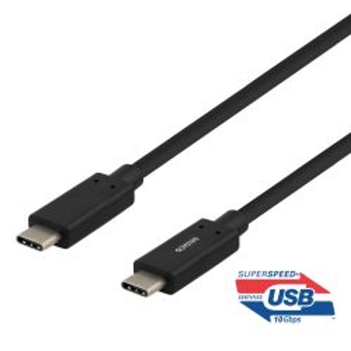 Deltaco Usb-c Cable, 1m, Usb 3.1 Gen 2, 10 Gbps, 60w, Black - Ledning