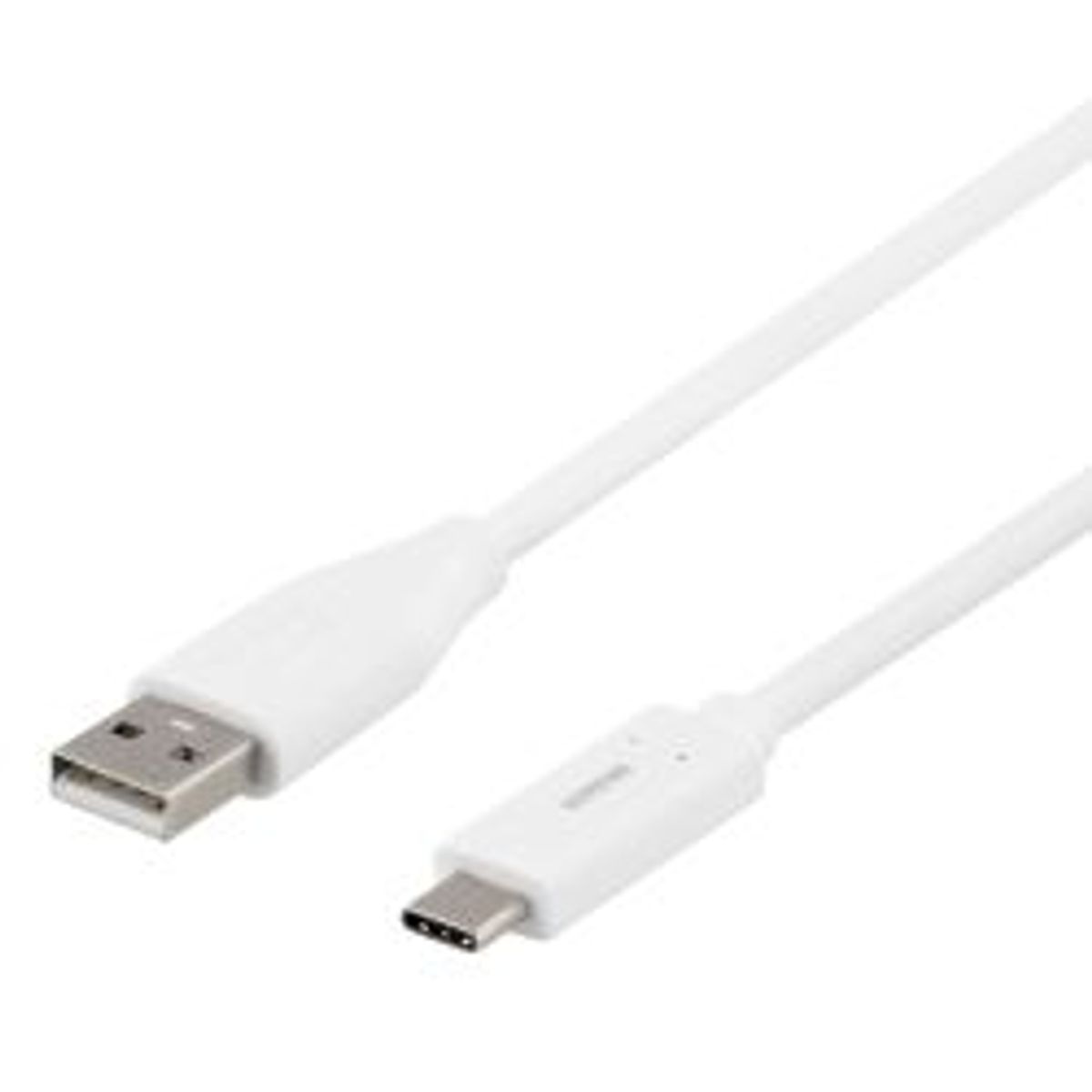 Deltaco Usb-c To Usb-a Cable, 2m, 3a, Usb 2.0, White - Ledning