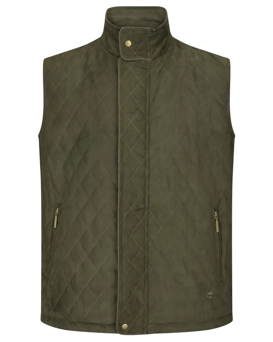 Denholm quiltet vest, loden grøn - L