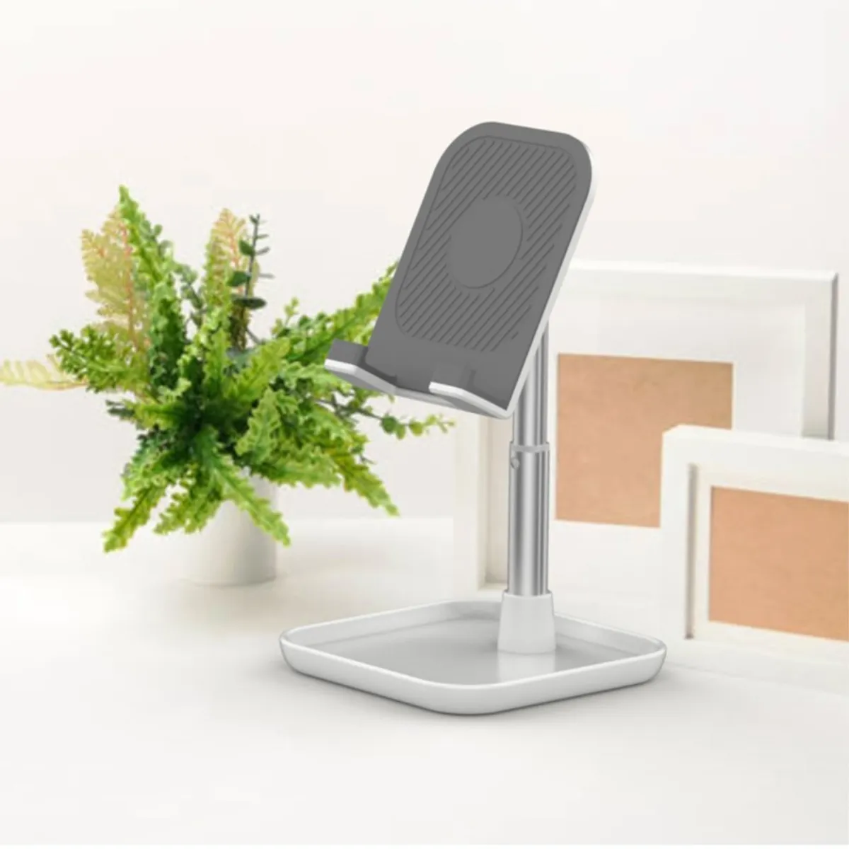 Design Aluminium Justerbar Desktop Holder til iPhone / Smartphone / iPad