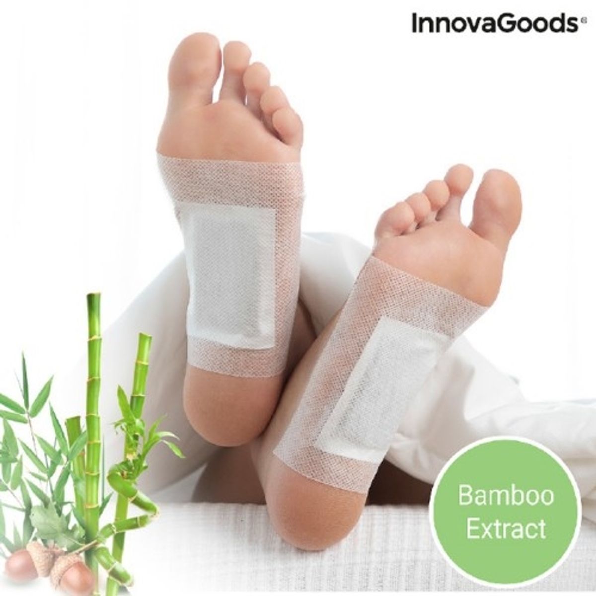 Detox Fod Plastre Bamboo - 10 Stk - InnovaGoods - DISCOUNT PRIS