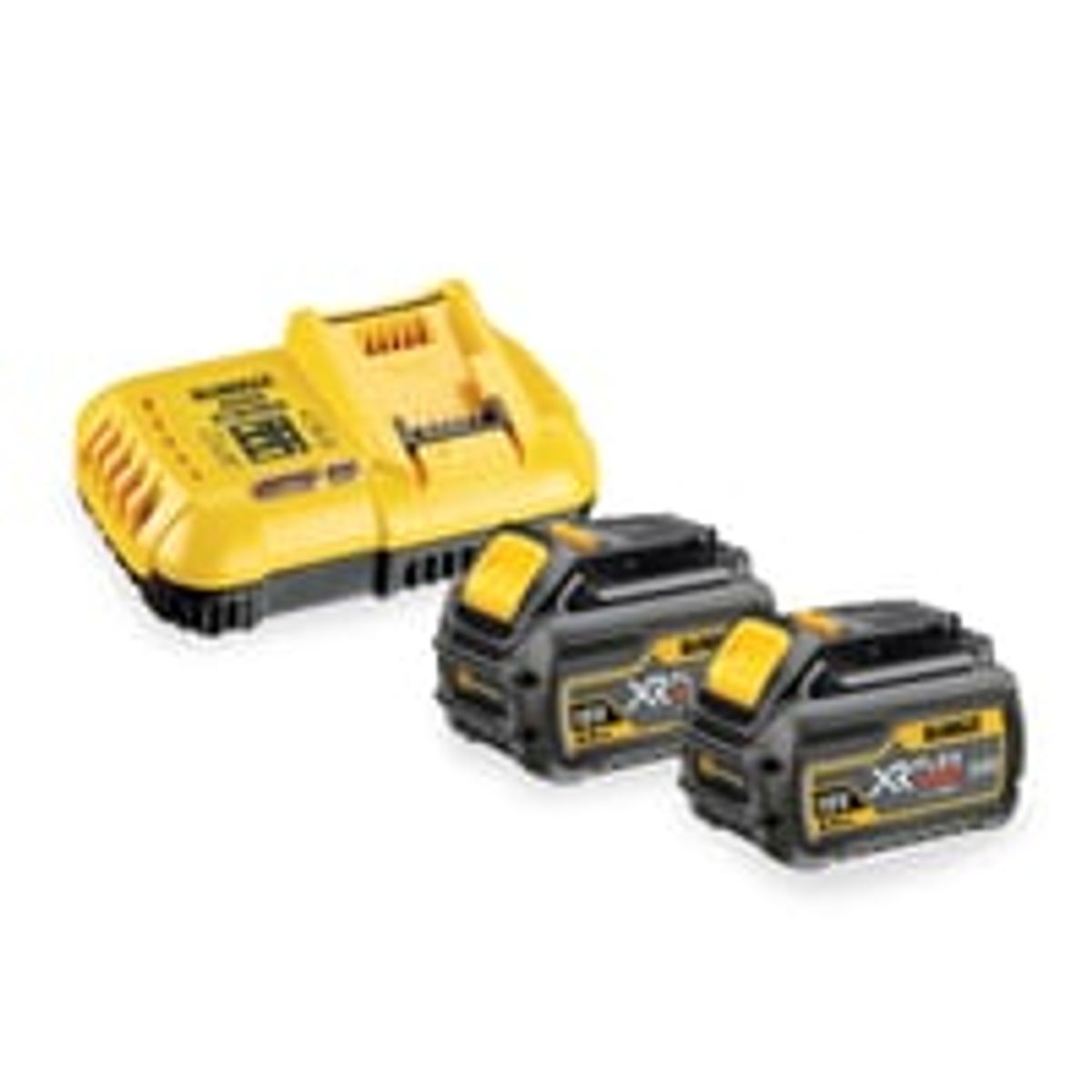 DEWALT XR-batterist med 2 stk. 2,0/6,0 Ah-batterier og lader