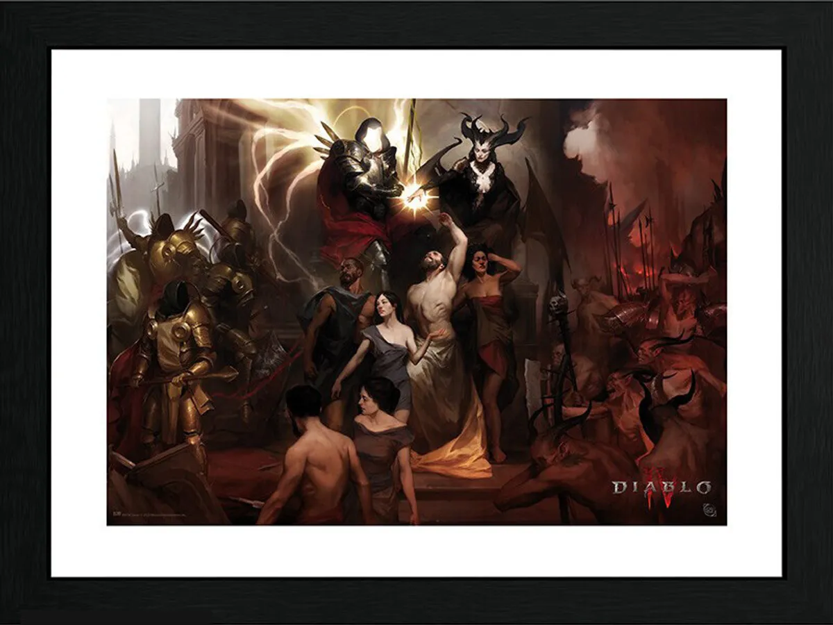 Diablo - Plakat Med Ramme - Nephalems - 30x40 Cm