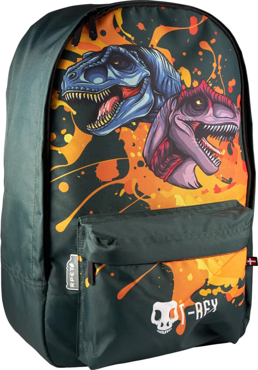 Dinosaur Skoletaske - 20 L - Dino T-rex - Sort