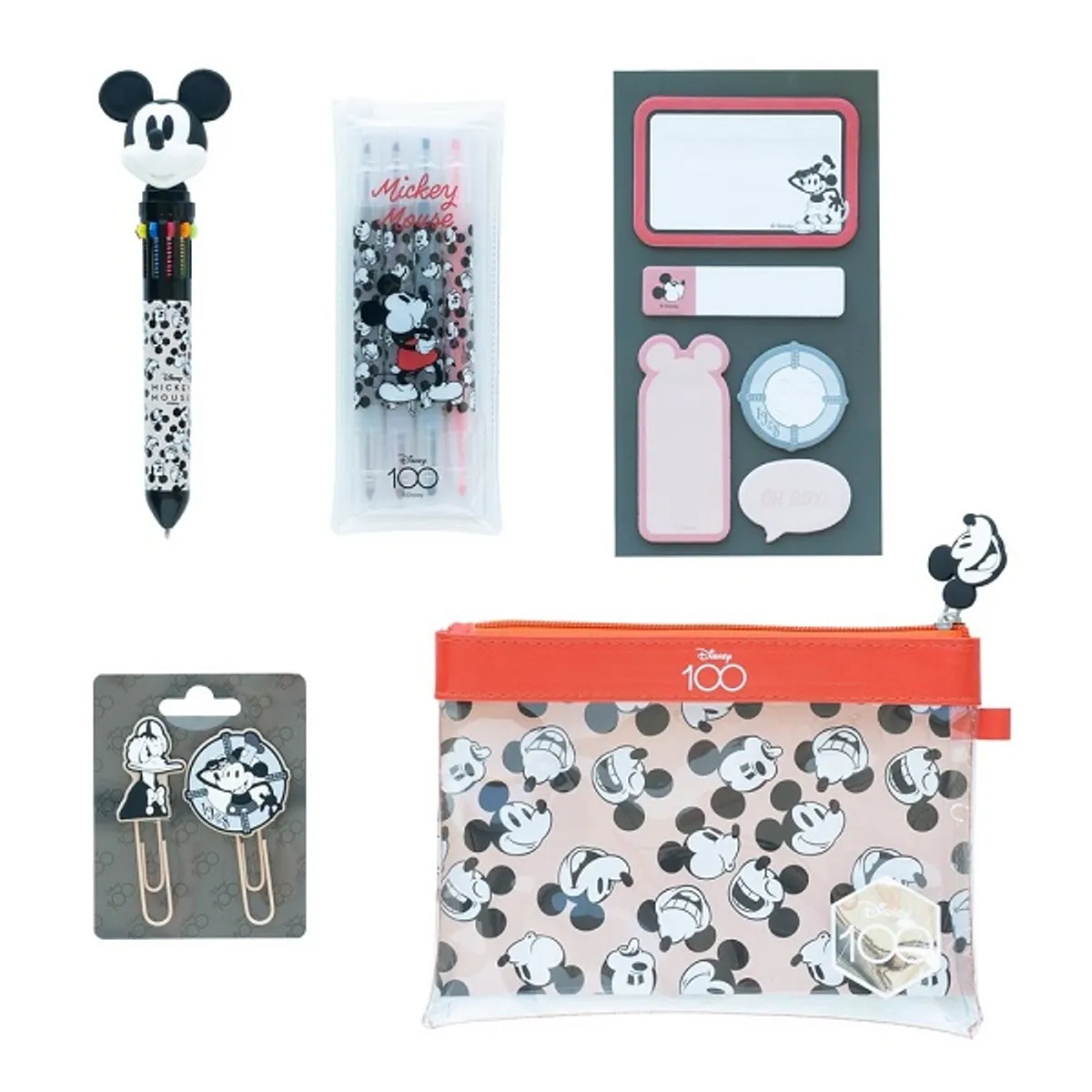 Disney - Mickey 100 Anniversary - Pencil Case Stationery Set