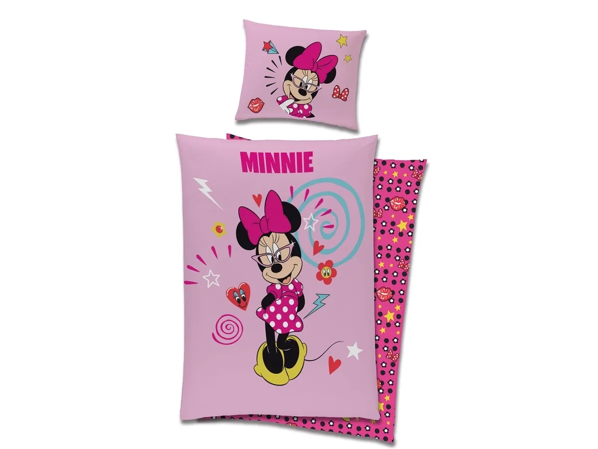 Disney Minnie Mouse Sengetøj - 100 Procent Bomuld