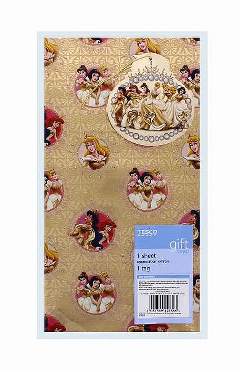 Disney Princess Gold Foil - Gift Wrapping Set