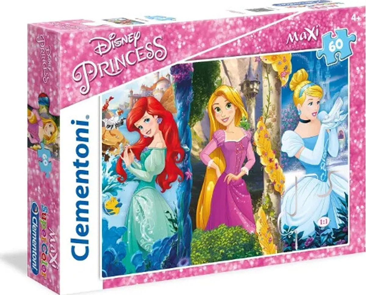 Disney Princess Puslespil - Maxi - 60 Brikker - Clementoni