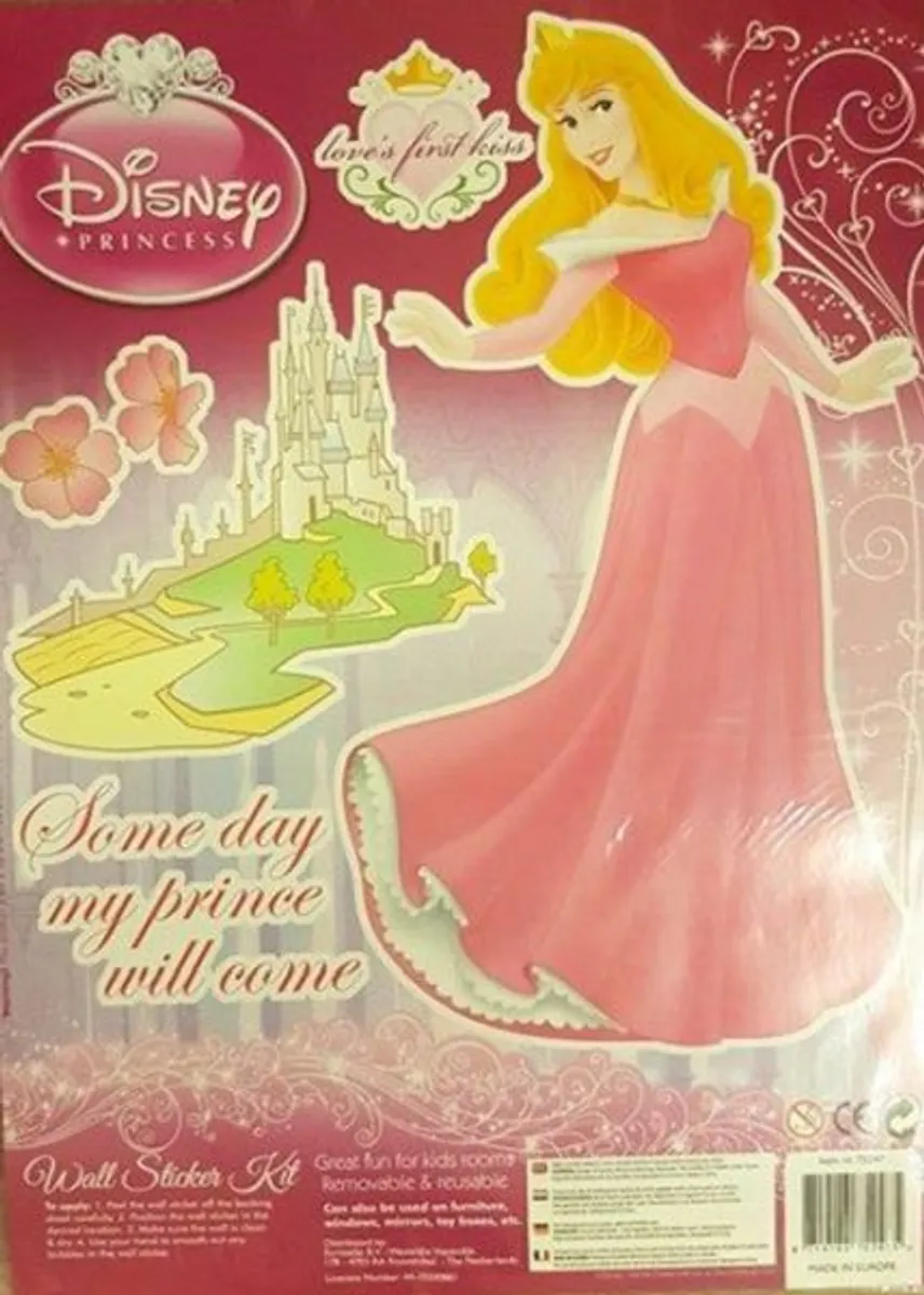 Disney Princess Wall Stickers / VÃ¦g-KlistermÃ¦rker