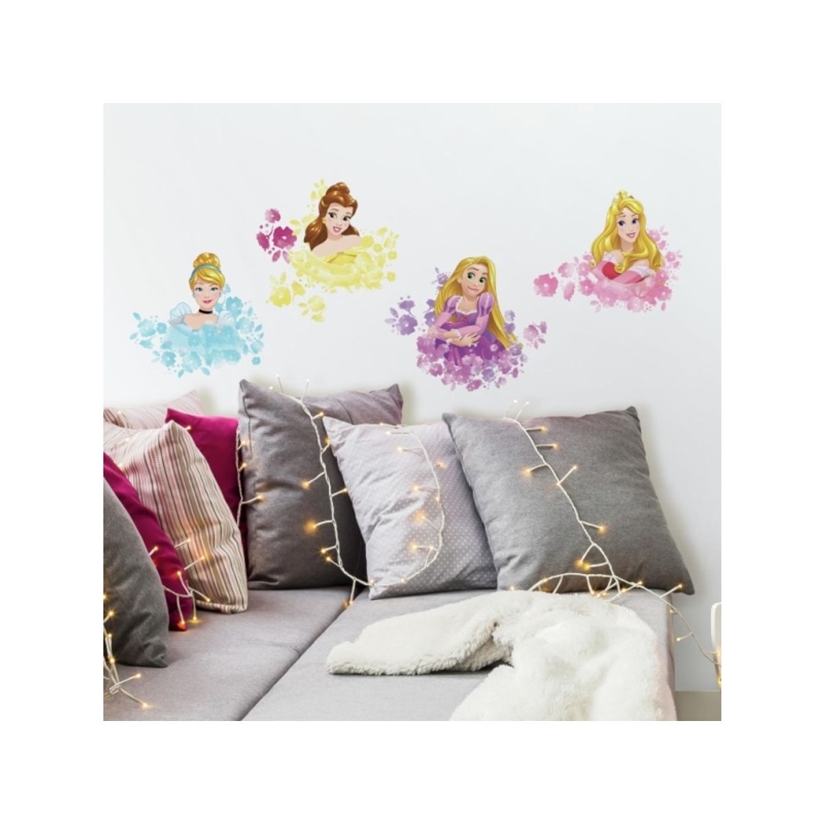 Disney Prinsesse Med Blomster Wallstickers