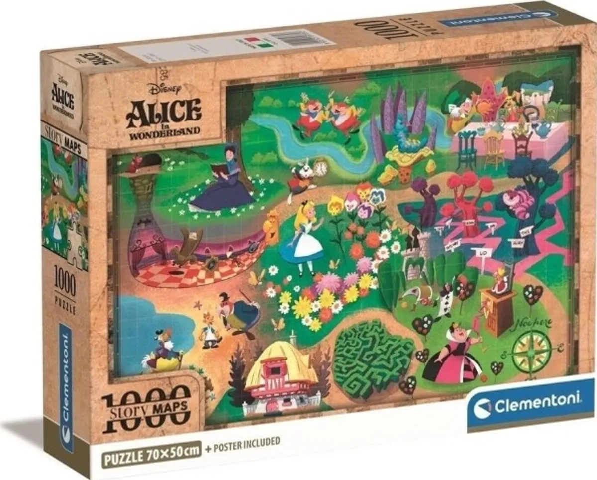 Disney Puslespil - Alice I Eventyrland - Clementoni - 1000 Brikker