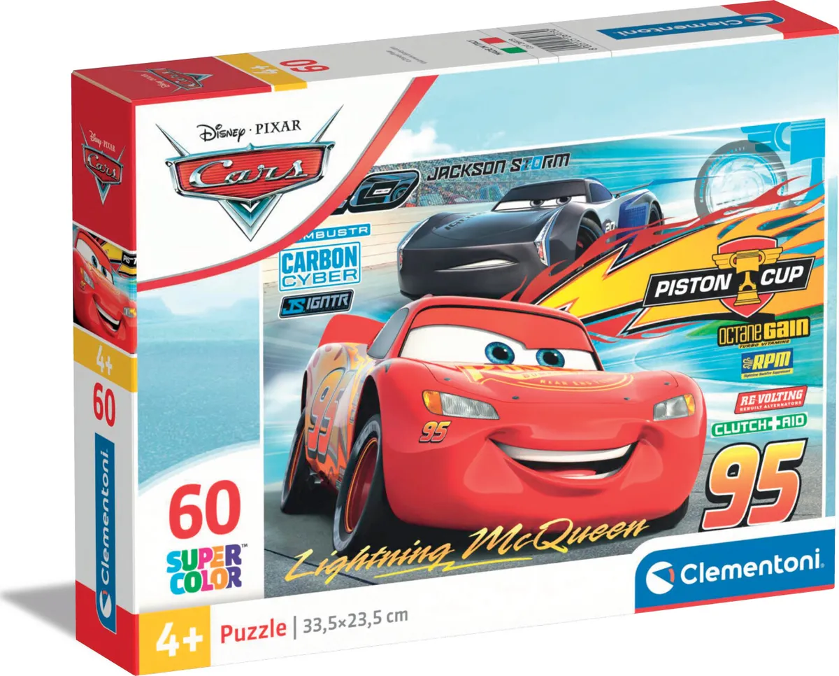 Disney Puslespil - Cars - Super Color - Clementoni - 60 Brikker