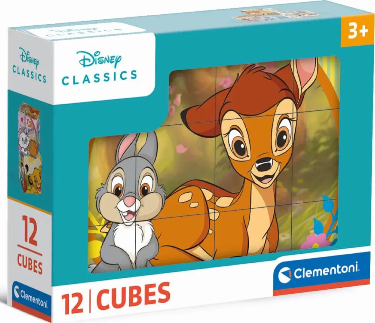 Disney Puslespil - Classics - 12 Kuber - Clementoni