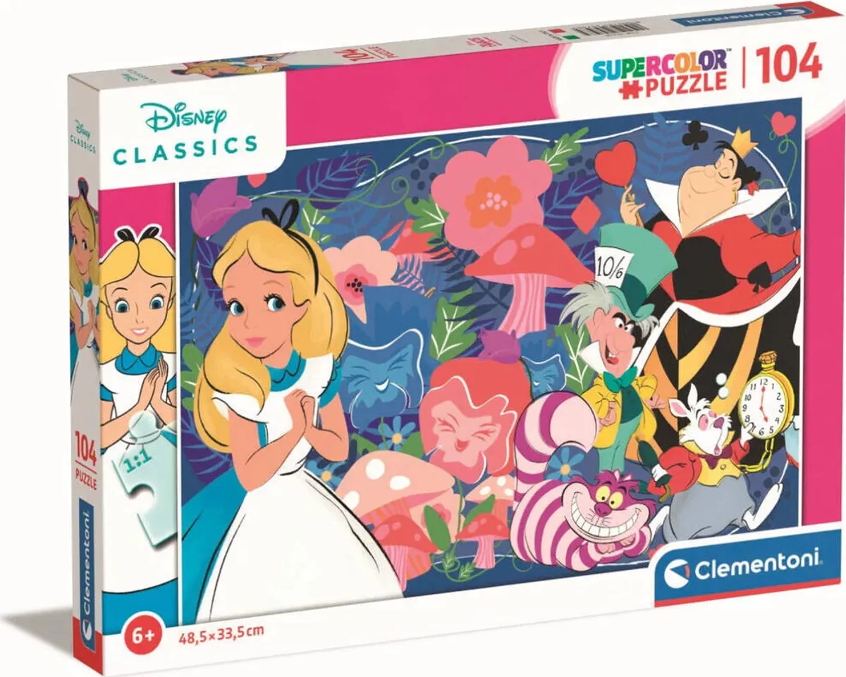 Disney Puslespil - Classics - Alice - 104 Brikker - Clementoni