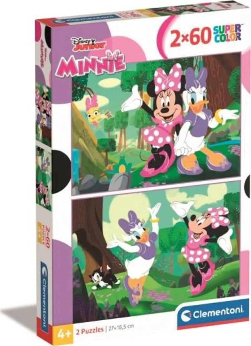 Disney Puslespil - Minnie Mouse - 2x60 Brikker - Clementoni