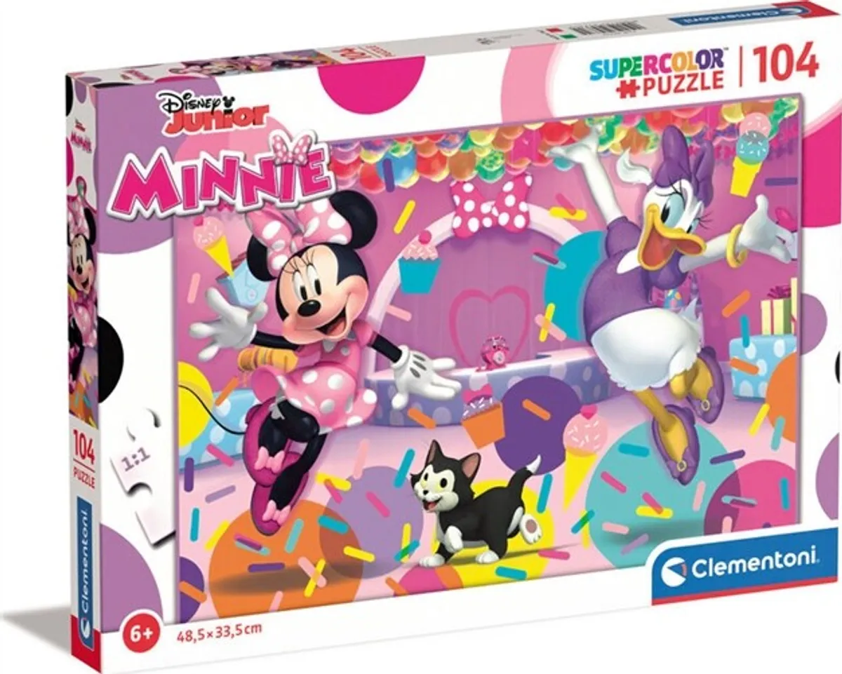 Disney Puslespil - Minnie - Super Color - 104 Brikker - Clementoni