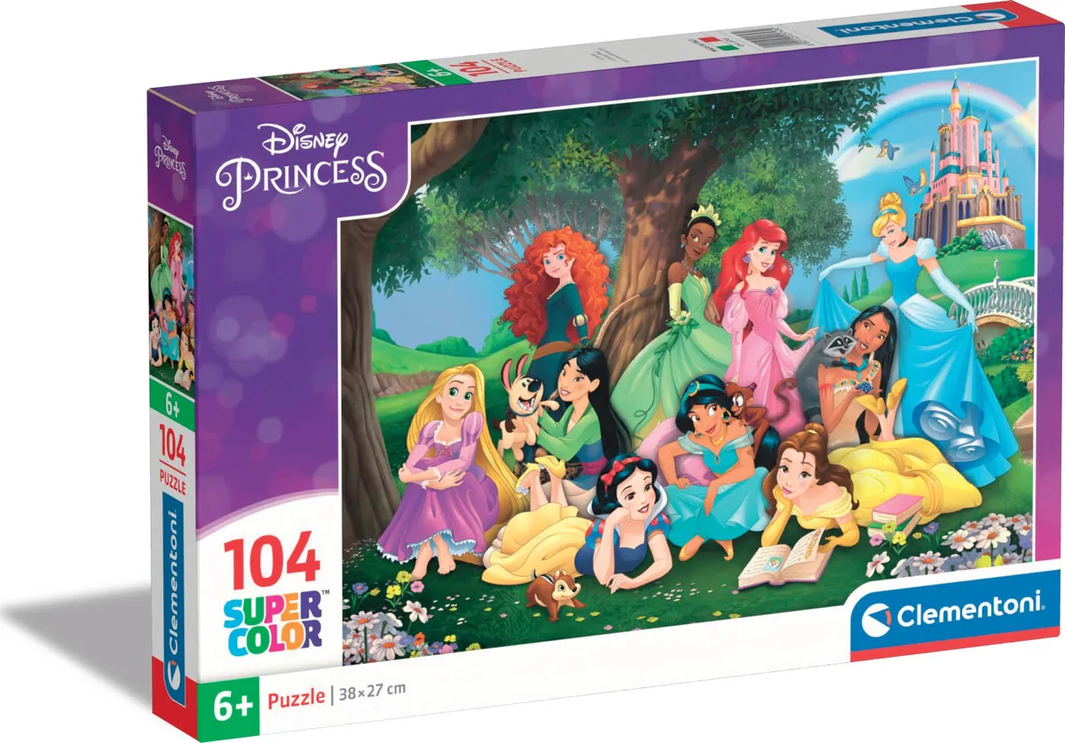 Disney Puslespil - Prinsesser - Color - Clementoni - 104 Brikker