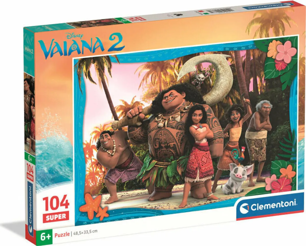 Disney Puslespil - Vaiana 2 - Super - 104 Brikker - Clementoni