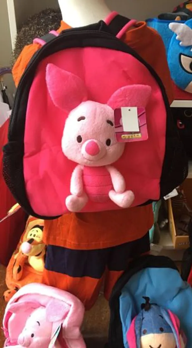 Disney - Winnie The Pooh - Piglet - Cuties - Skoletaske/RygsÃ¦k Backpack - Bag/Taske - Super nuttet - Plush/Bamse