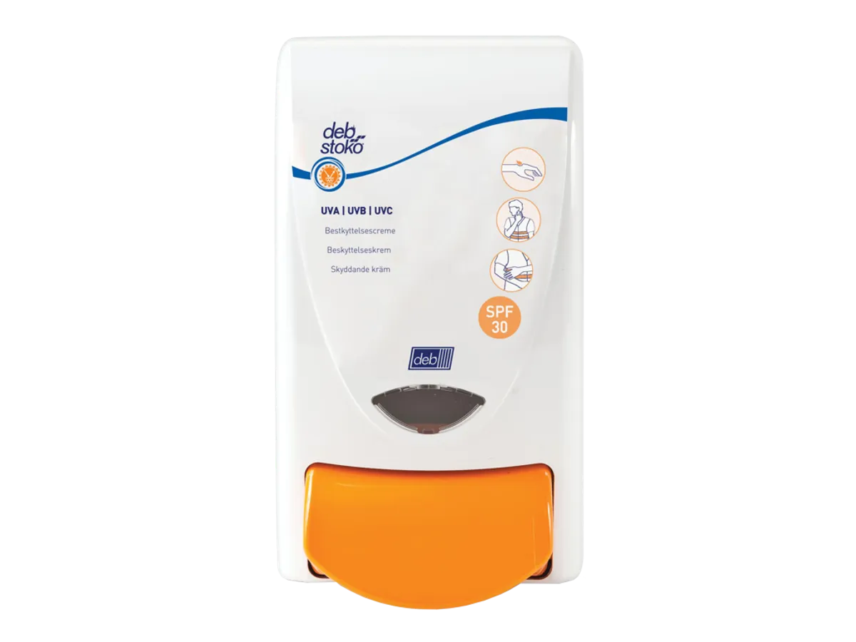 Dispenser Deb T/solcreme Refill 1000 ml. Hvid/orange