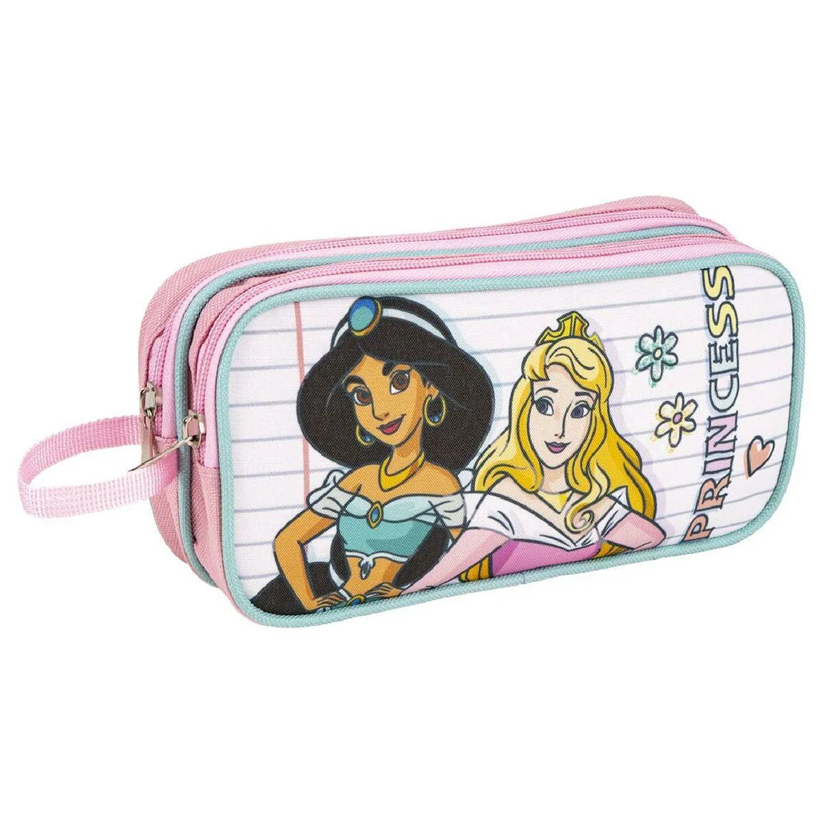 Dobbelt carry-all Disney Princess Pink 22,5 x 8 x 10 cm