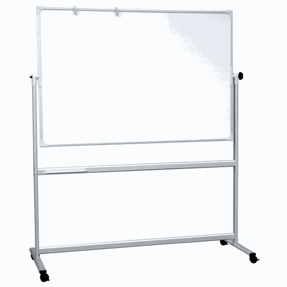 Dobbeltsidet mobil whiteboard tavle 120 x 90 cm.