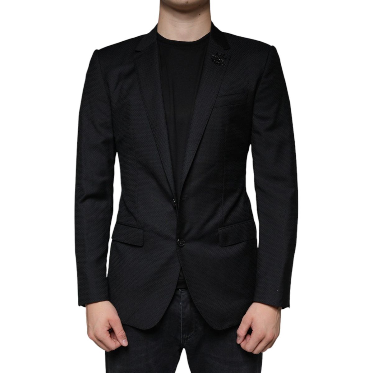 Dolce & Gabbana Black MARTINI Bee Single Breasted Blazer