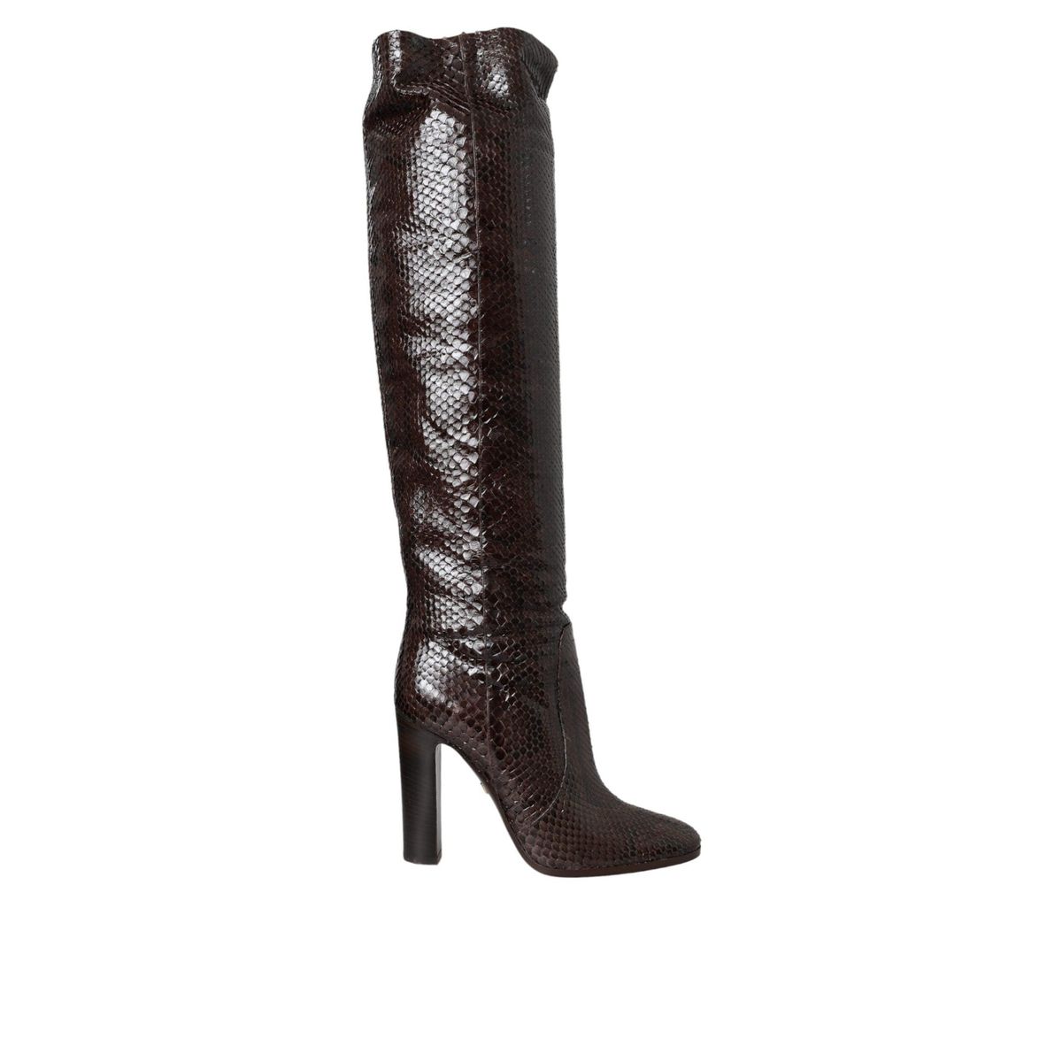 Dolce & Gabbana Brown Exotic Leather Heels High Boots Shoes